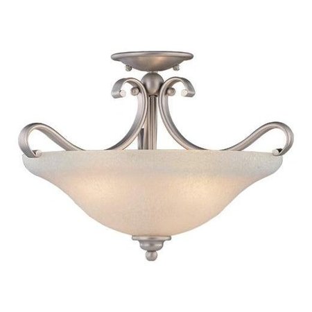 VAXCEL INTERNATIONAL Monrovia Semi Flush Ceiling Light In CF35417BN